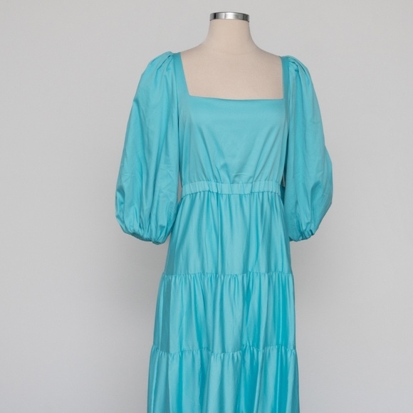 Alice + Olivia. Shayla Tiered Gathered Cotton-blend Maxi‎ Dress. - Picture 9 of 16